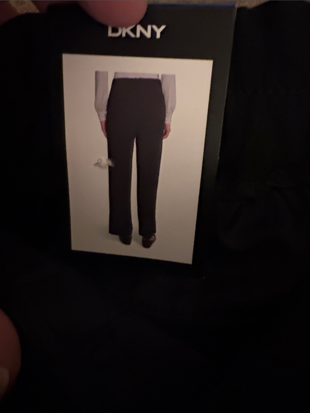 DKNY Black Pull-On Straight Leg Pants - Picture 3 of 11